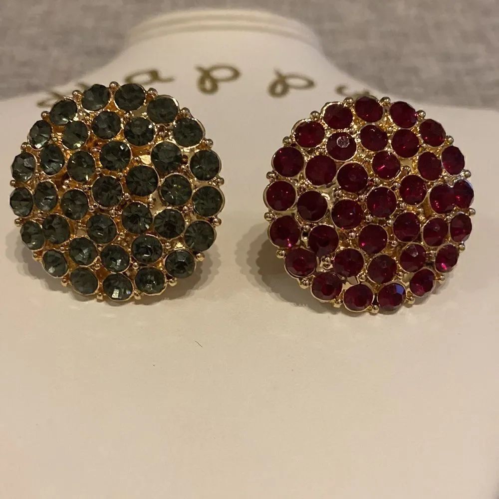 Rings green or red gold color stones NWT size 7-8